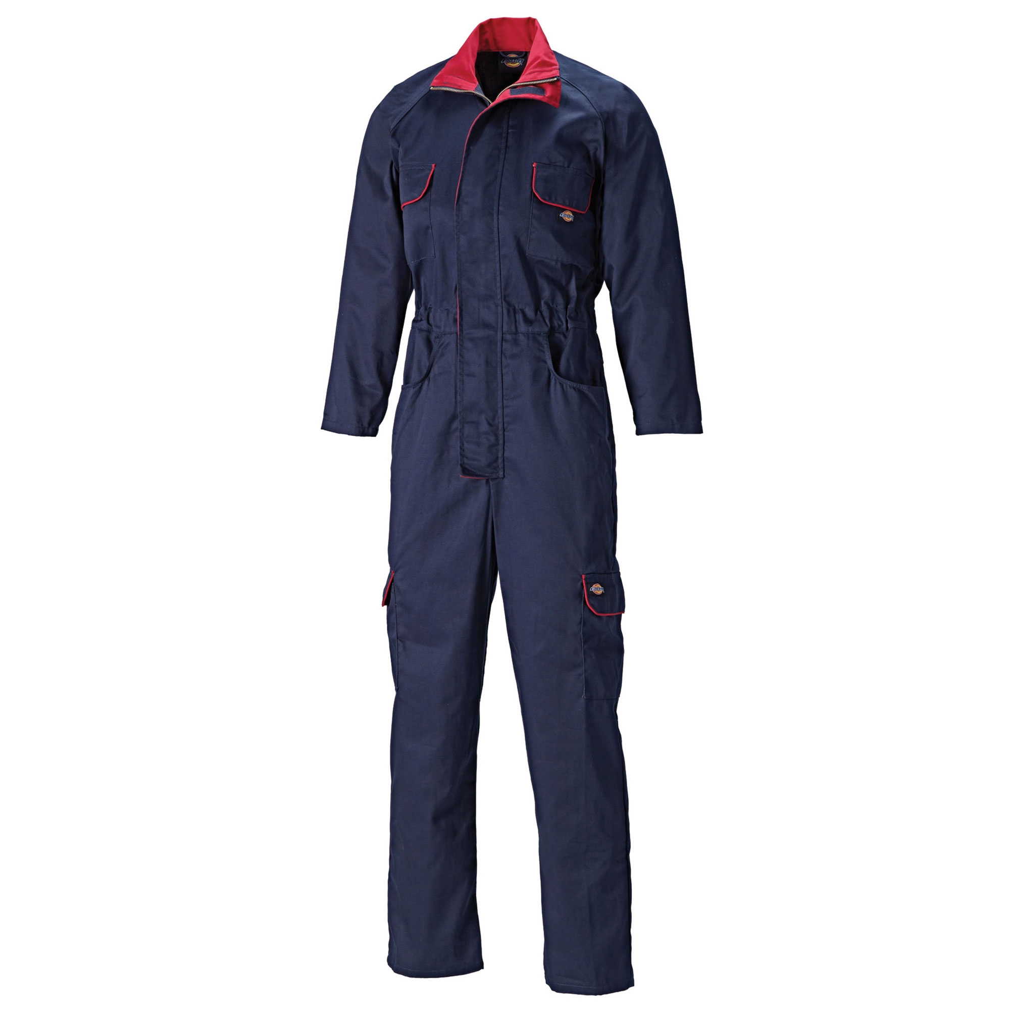 Dickies WD4839WN Navy//Red Womens//Ladies Redhawk Zip Work Overalls//Coverall//Suit