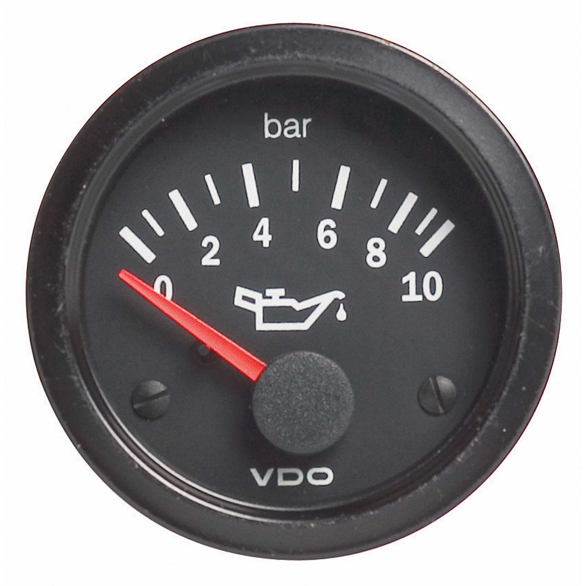 VDO Vision Oil Pressure Electrical Gauge Black Face Dial